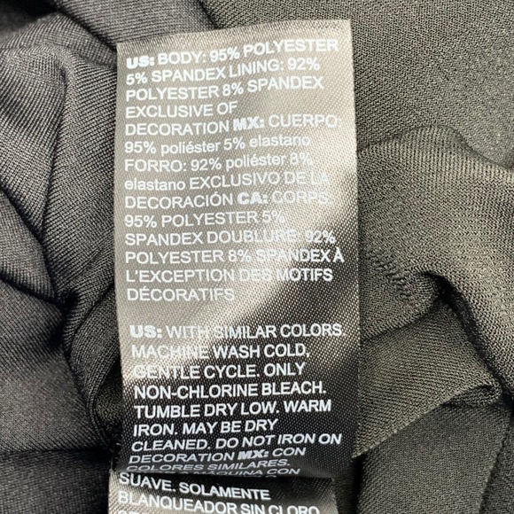 White House Black Market Black Mini Asymmetrical Ruched Sheath Dress Size‎ 8 - Picture 10 of 10